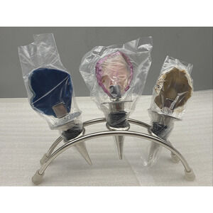 Wine Stoppers, Decorative Wine Bottle Stoppers with stand -Set of 3 Crystal READ